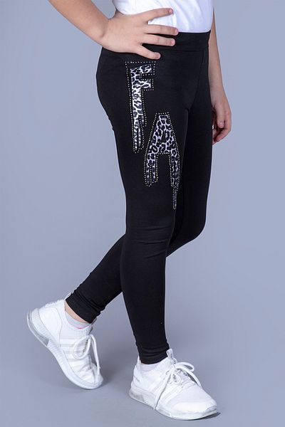 Toontoy Girl - Leopard Patterned Stone Detailed Tights