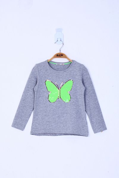 Toontoy Butterfly Sequin Girl's T-Shirt