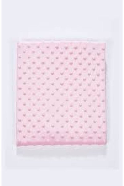 ŞAMATA PARTİ EVİ Baby Pink Lined Chickpea Blanket