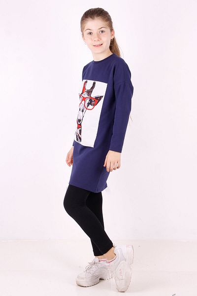 Toontoy Giraffe Printed Girl's Dress
