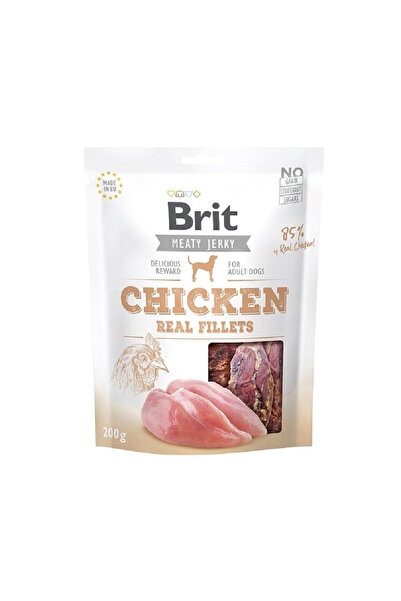 Brit Meat Jerky Real Chicken Fillets Dog Treats - 80g