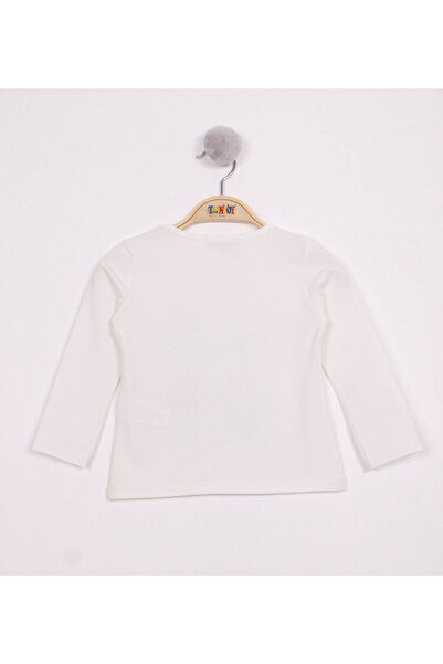 Toontoy Girl's Daisy Vase Printed T-Shirt