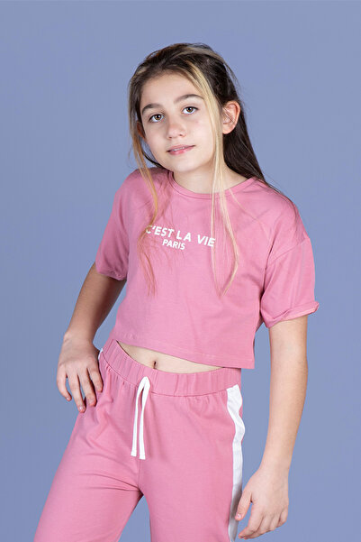 Toontoy Fată - Tricou model crop
