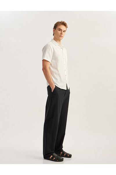 Koton Short Sleeve Cotton Pocket Detail Slim Fit Shirt