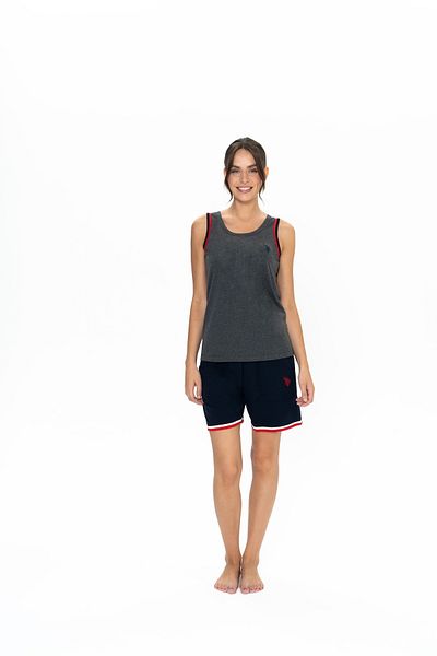 U.S. Polo Assn. U.S. Polo Assn. Women's Pajama Set - Hanging Neck, Anthracite Melange - Bcp1.20K00A5Q