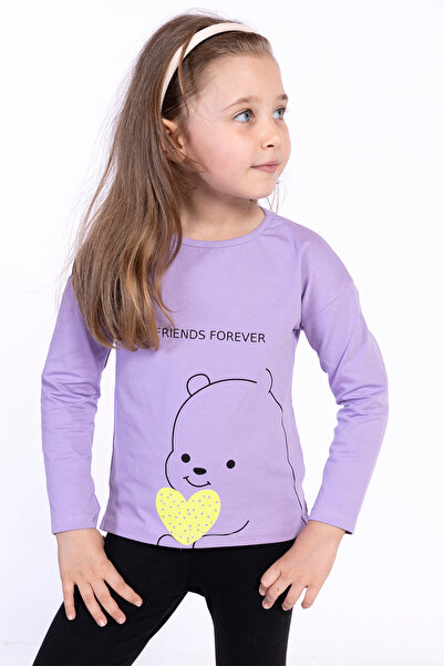 Toontoy Girl's Happy Friends Printed T-Shirt