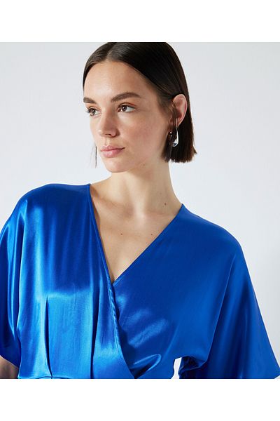 MISS IPEKYOL Double-Breasted Dress with Bright Texture