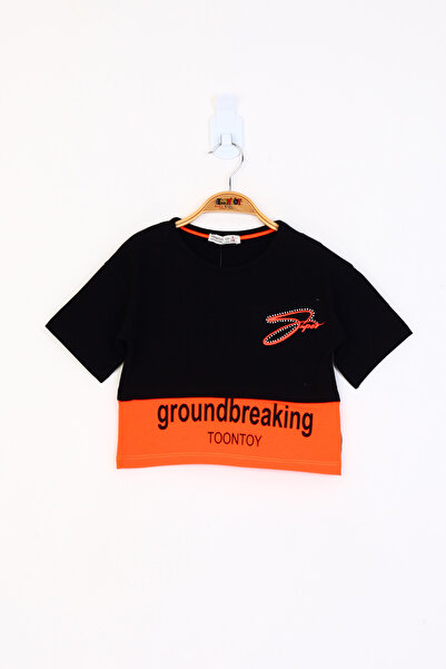 Toontoy Κορίτσι - Μπλουζάκι με λεπτομέρεια Garni με τύπωμα με χαμηλό μανίκι