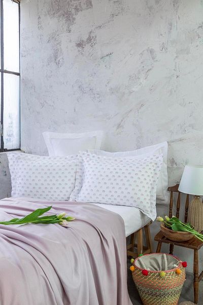 Apricitas HOME Double Bamboo Pique Set Olıver Violet - Duvet Cover Pique Set