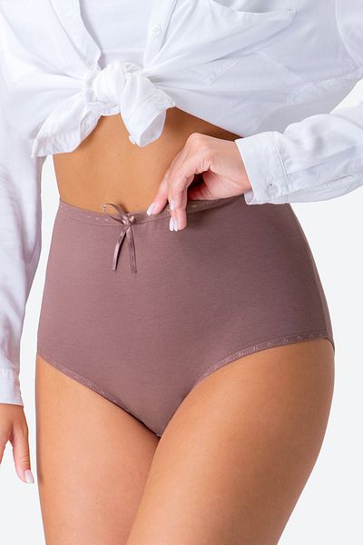 Happy Fox Chiloți pentru femei din bumbac lycra cu talie super înaltă, pachet de 5 - Bato, mărime mare, bleumarin-antracit