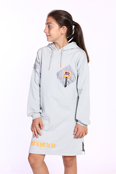 Toontoy Rochie B cu imprimeu cu mâneci scurte pentru fetiță