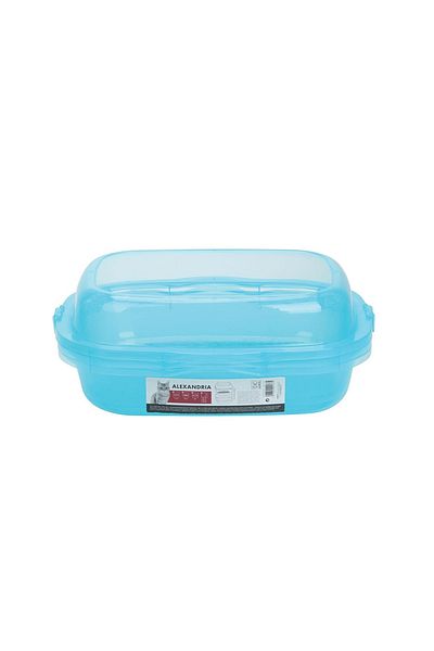 M-PETS Alexandria Cat Litter Tray with Rim - Blue