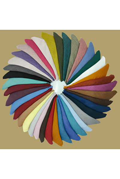 SOFT İPEK 20 Adet Flamlı Pamuklu Hediyelik Eşarp Karışık Renk