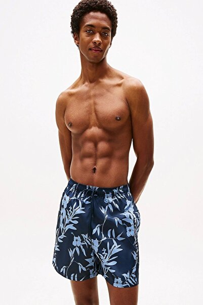 Tommy Hilfiger Medium Drawstring Print Men's Blue Swimwear Um0Um032660G0
