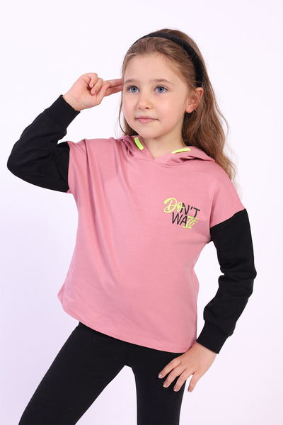 Toontoy Цветна суитшърт с качулка за момичета