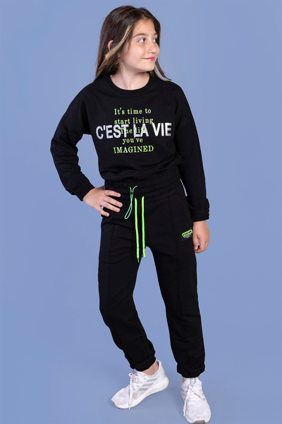 Toontoy Girl - Printed Tracksuit Set, Elastic Waist