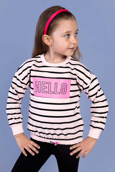 Toontoy Κορίτσι - Ριγέ φούτερ με τύπωμα