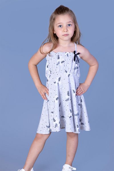 Toontoy Floral Patterned Complete Dress for Girls