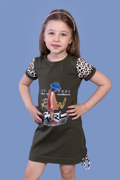 Toontoy imprimeu leopard Rochie pentru fetiță cu imprimeu