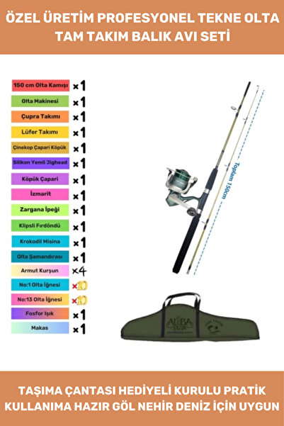 Thriftbuds Özel Seri Profesyonel Hazır Kurulu Taşıma Çantalı Tam Takım Kıyı T...