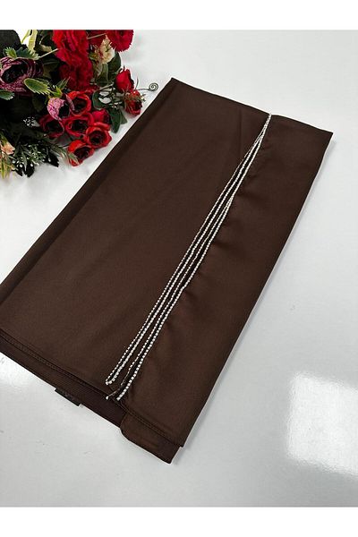 LadyCoco Dubai Silk with Stones - Σάλι Bitter Brown JJ0211