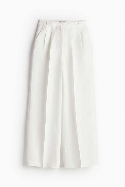 H&M Tailored linen-blend trousers