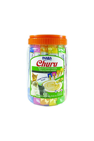 Inaba تشكيلة تشورو من التونة والدجاج، 50 أنبوبًا، 50 × 14 غرامًا