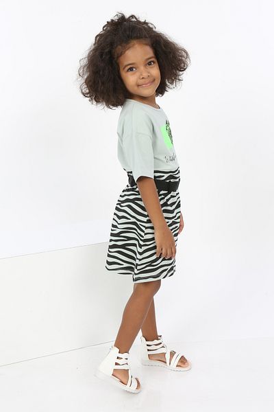 Toontoy Zebra Printed Girl's Dress
