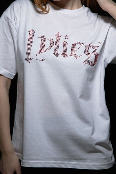Sekizbiraltı Γυναικείο μπλουζάκι Lylies Red Stone με στάμπα Relaxed Fit Λευκό