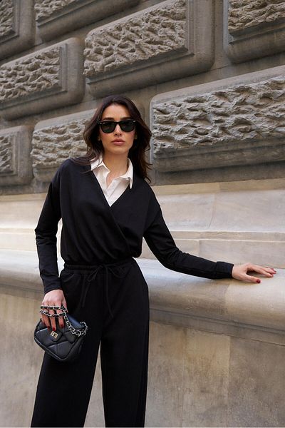Touché Privé Knitted Jumpsuit with Elastic Waistband