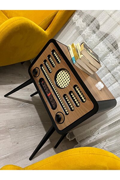 EVNESYA Radyo Yan Sehpa Ceviz