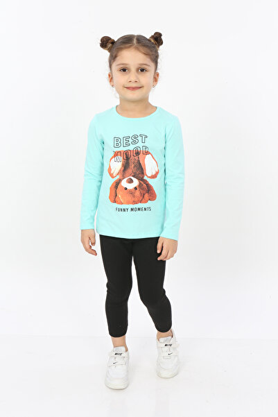Toontoy Girl - Best Mood Teddy Bear Patterned T-Shirt