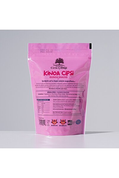 Kaptan`ın Ceviz Çiftliği Extra Çıtır Form Glütensiz Vegan Kinoa Cipsi | Sağlıklı Atıştırmalık 35 g