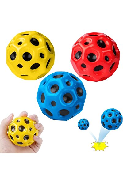 AWH كرات الفضاء القمرية - مجموعة من 3 كرات مطاطية عالية الارتداد، كرات تدريب ...