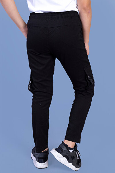 Toontoy Παντελόνι Jogger για αγόρια με ελαστική μέση και κορδόνια - πλαϊνή τσέπη τεμάχια