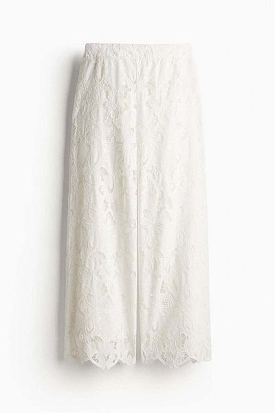 H&M Broderie anglaise trousers