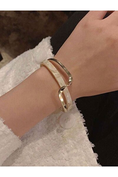 Renkada Krem Defne Bileklik / Kelepçe Günlük Bileklik