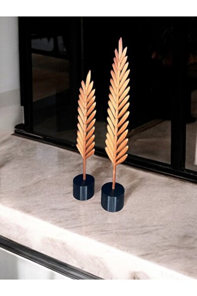 BOTE CONCEPT Tüy Şeklinde Modern Ev Dekoru (2'li) - Gold