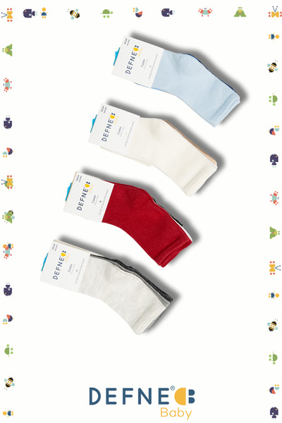Defne Baby 12 Pairs of Cotton Boys and Baby Socks