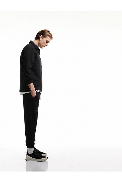 Koton Zippered Pocket Cotton Stitching Detailed Lace up Waist Jogger Sweatpants