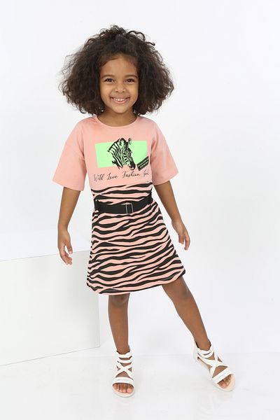Toontoy Zebra Printed Girl's Dress