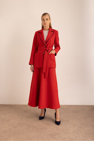 Aker Red Piece Woven Sports Skirt