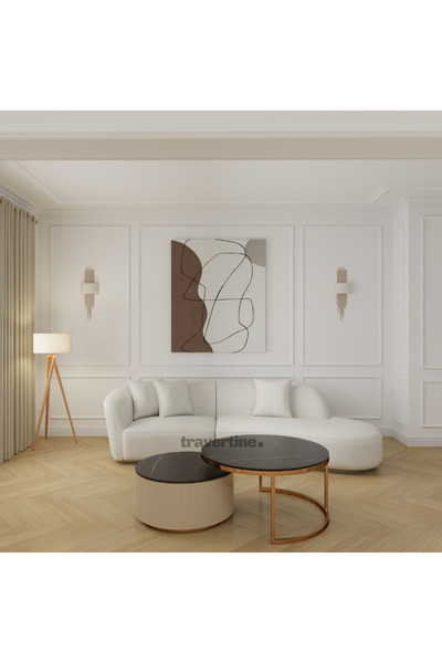 travertine house Mermer Orta Sehpa