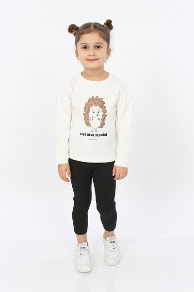 Toontoy Girl - Hedgehog Printed T-Shirt