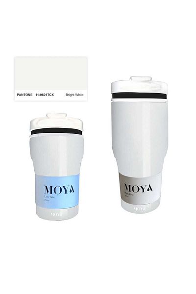 Moya "Low Tide" 250ml Travel Coffee Mug Black/White