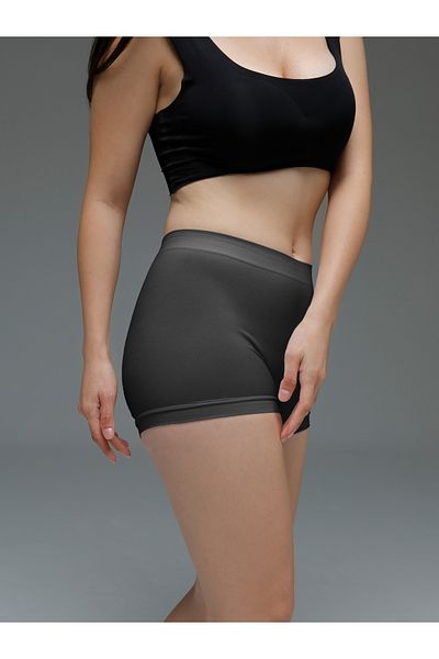MİSTİRİK Boxer Moncorno Pearl - Modelator de fund, fără urme, fără sudură, culoare gri închis
