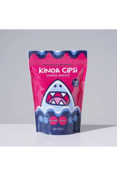 Kaptan`ın Ceviz Çiftliği Extra Çıtır Form Glütensiz Vegan Kinoa Cipsi | Sağlıklı Atıştırmalık 35 g