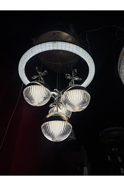 Avize 4 lu ledli avize 3  fonksiyonlu (sari beyaz gün isigi)