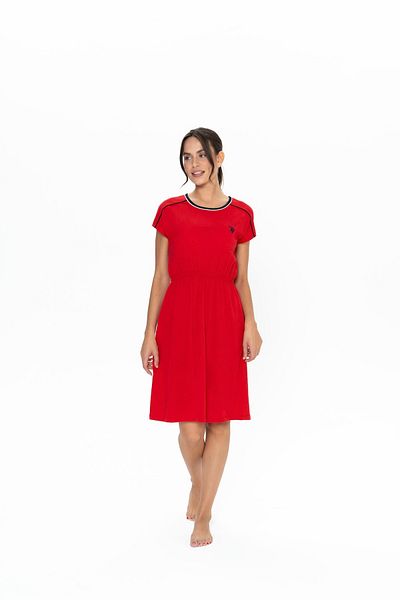 U.S. Polo Assn. U.S. Polo Assn. Red Women's Nightgown - Comfortable Crew Neck Srk3.20G00S8E