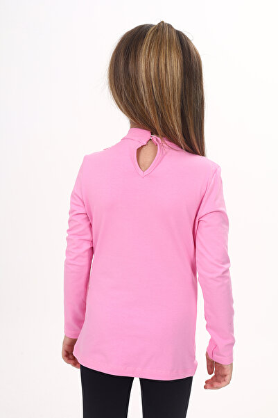 Toontoy Girl's Lace Detailed Collar T-Shirt